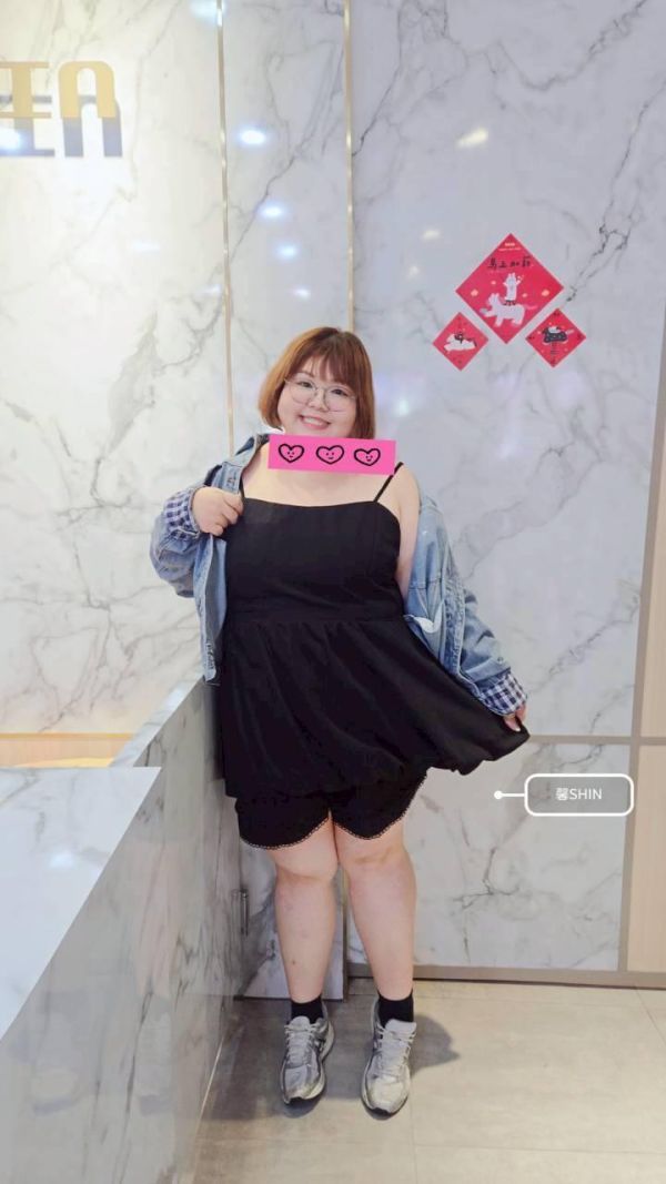 平口細肩花苞長版 