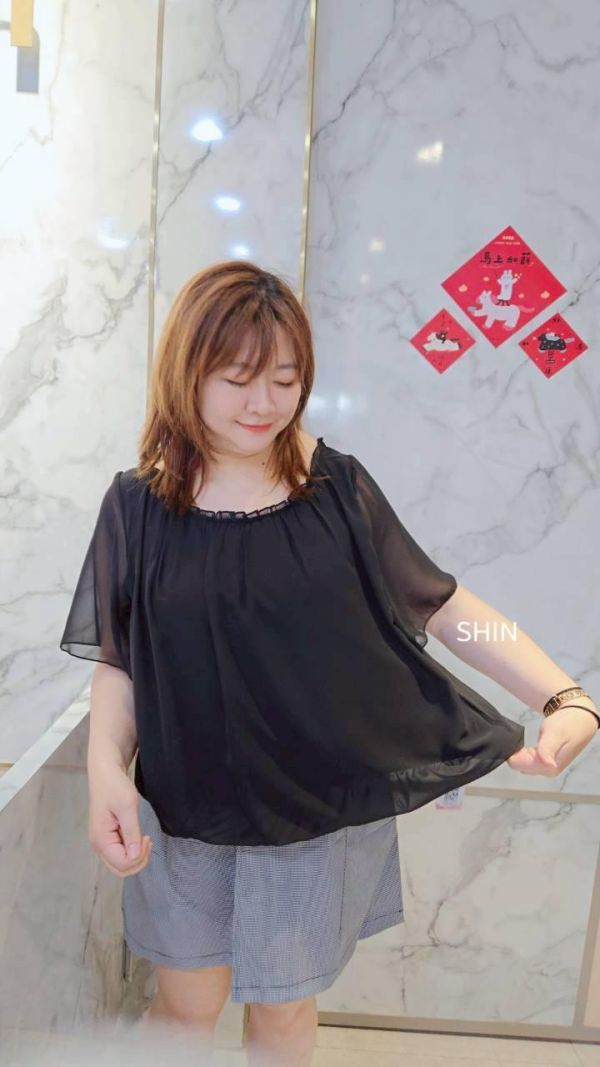 網紗氣質爆表上衣(溫柔白/氣質杏/百搭黑) 