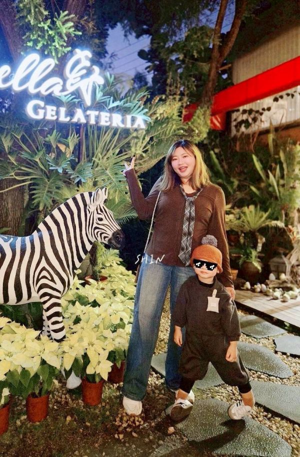 格子領緞帶上衣(黑/咖) 