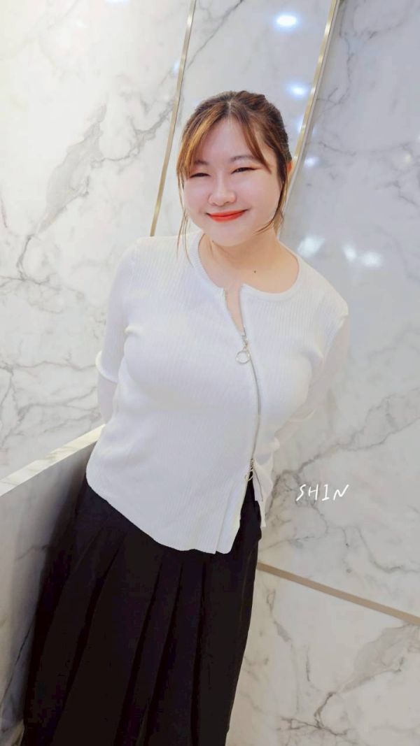 雙開拉鍊圓領針織衣(黑/白) 