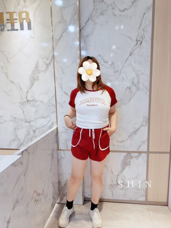 當阿妹妹Amour運動套裝(黑/酒紅) 