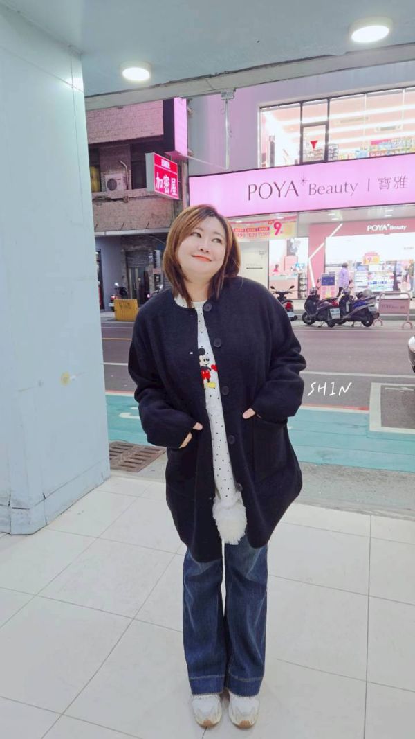 綿羊絨大口袋排釦罩衫(杏/綠/黑) 