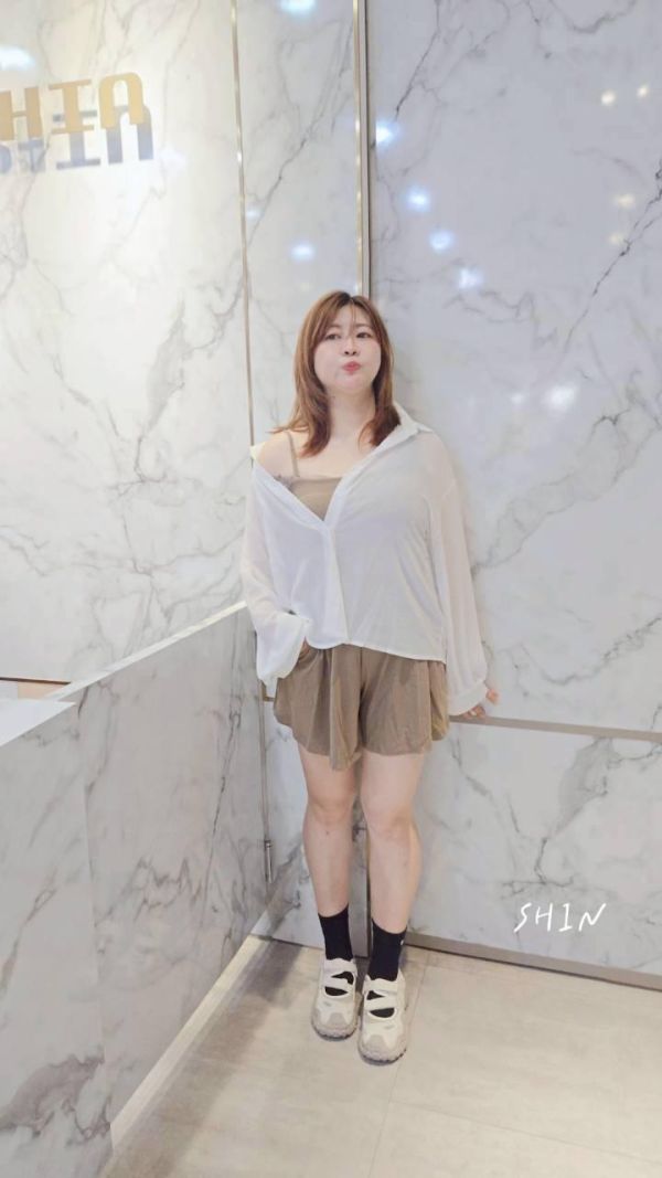 雪紡襯衫背心短褲三件套(咖/黑) 