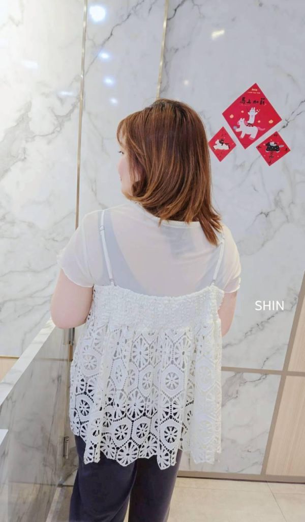 超高性價比 真兩件漂漂上衣(杏/黑) 