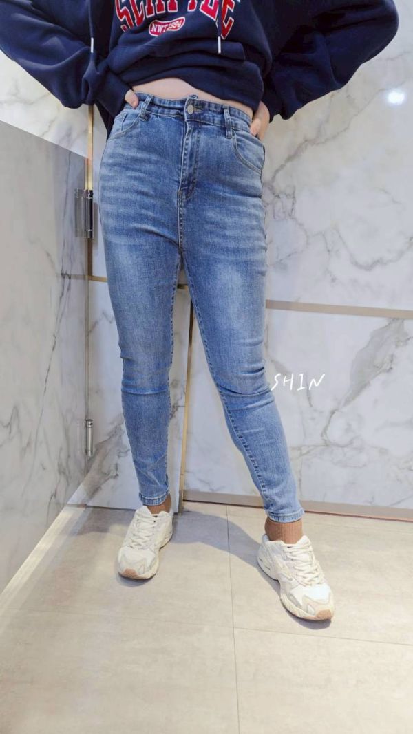 雙愛心口袋基本牛仔褲必買牛仔褲 