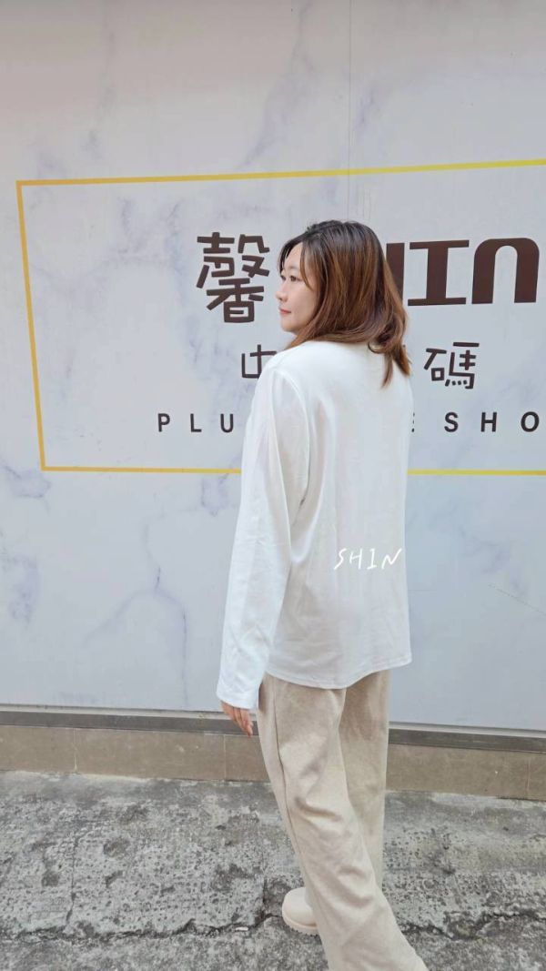 小矮人磨毛T(白/灰) 