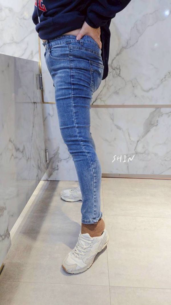 雙愛心口袋基本牛仔褲必買牛仔褲 