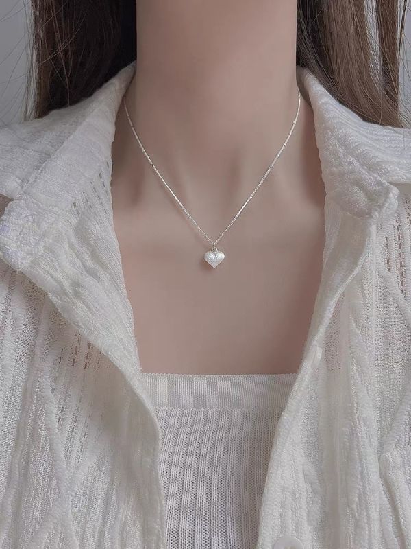 愛心銀鈦項鍊 