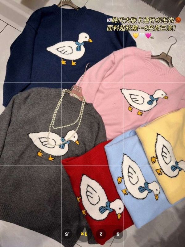 小鴨毛衣(藍/黃/粉紅/紅) 