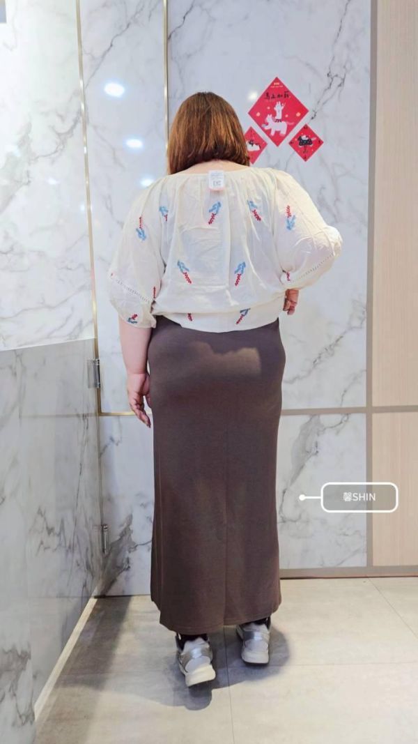 太空棉綁帶長裙(黑/咖) 