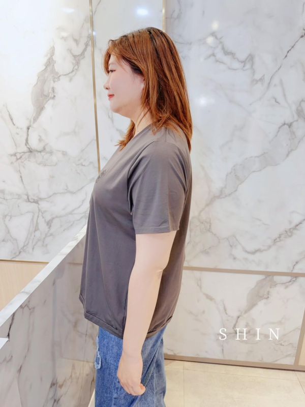 夏季愛款 球鞋史努努竹節棉T(灰/粉) 