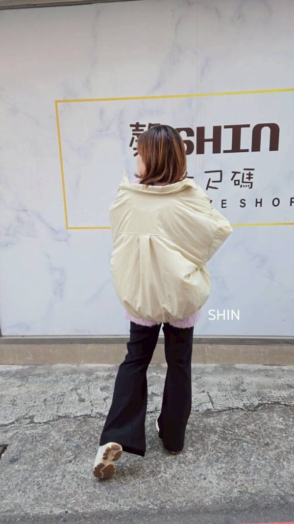 立體拉鍊鋪棉軍外套(綠/杏/黑) 