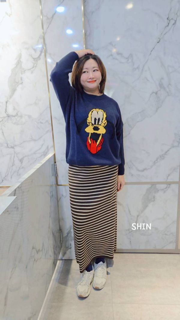 最可愛布魯托針織上衣(藍/杏/灰/粉) 