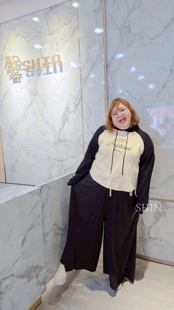 直紋鬆緊超舒服寬褲 