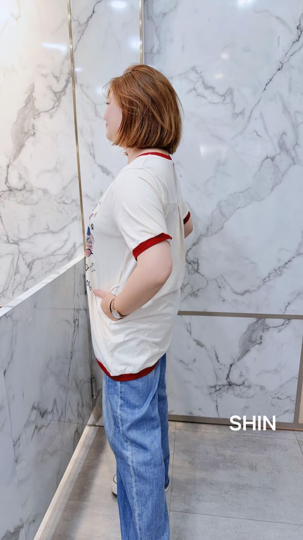 塗鴉竹節棉中長涼感T 