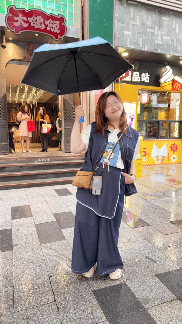 高質感牛仔寬褲背心三件組 