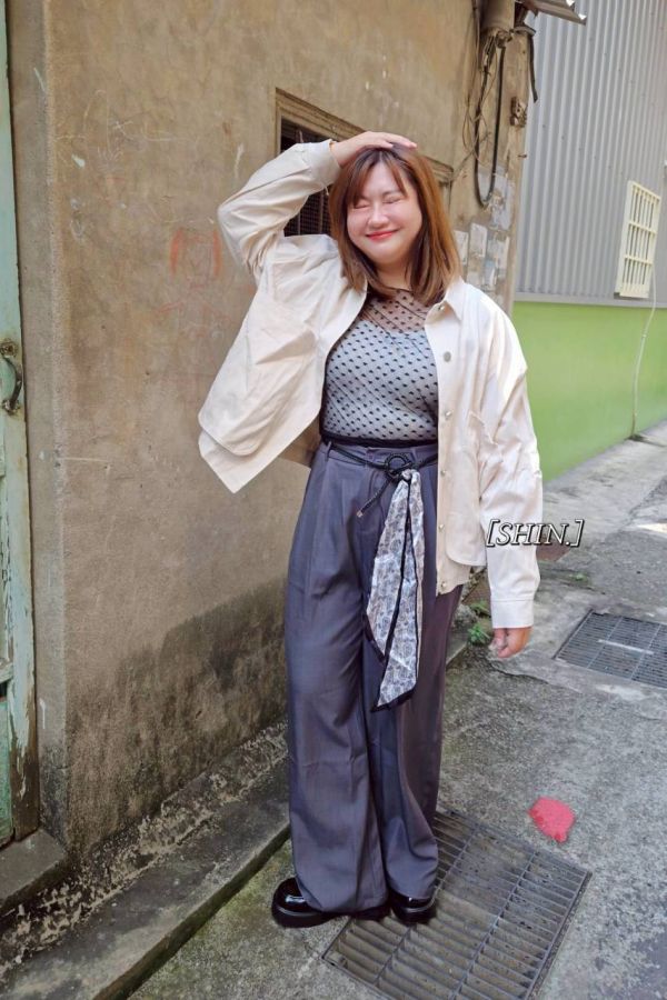 性感愛心網紗上衣(白/杏/黑) 
