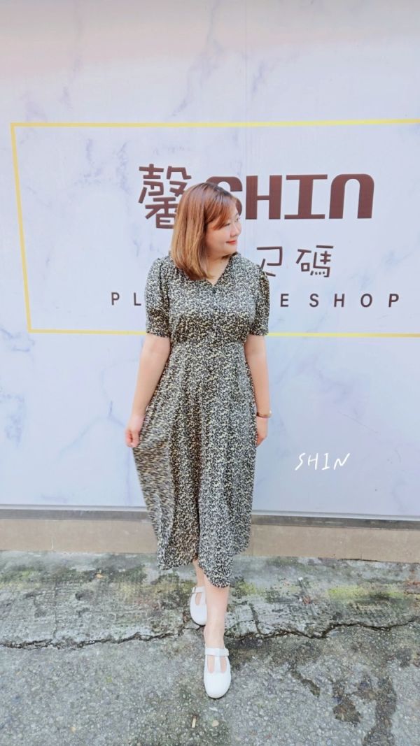 正韓超美碎花綁帶洋裝 