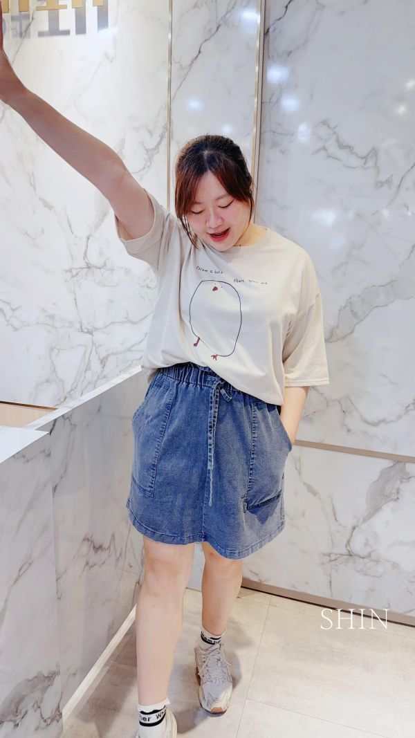 韓版手繪胖鴨鴨T(杏/深灰/咖) 