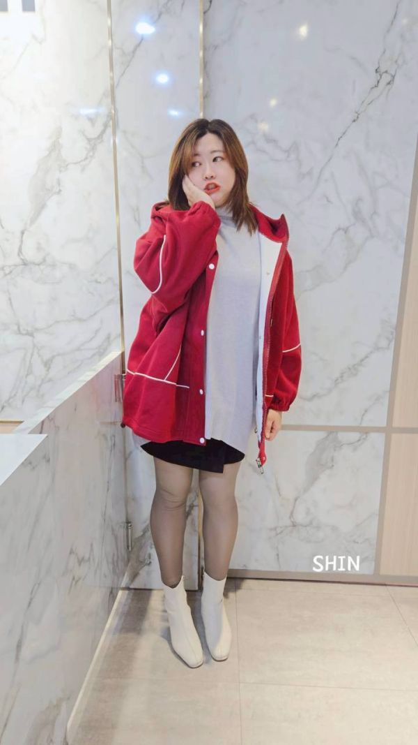 剛剛好厚度明線夾克外套(黑/灰/紅) 