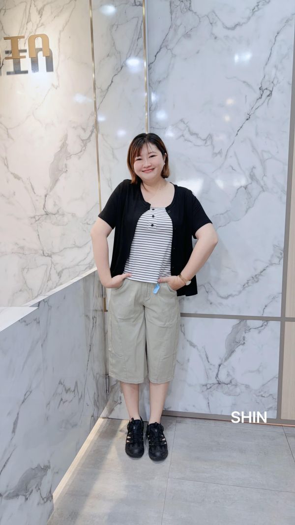 美式挺版7分氣球帥妹褲 