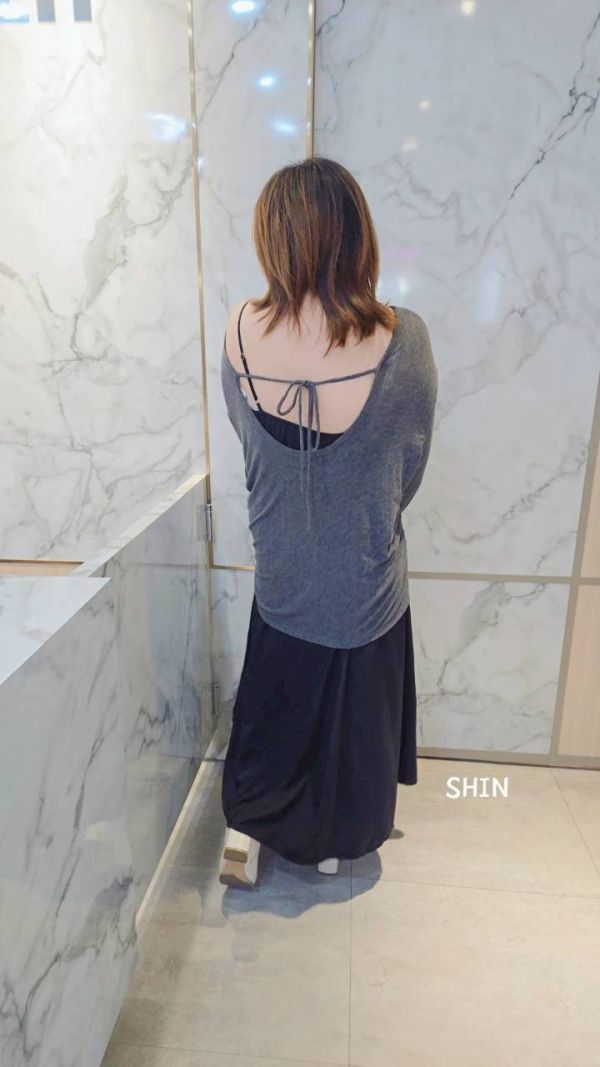 柔弱風細肩長洋+兩穿外罩 