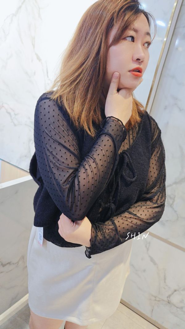 好漂漂點點內搭網衣(咖/黑) 