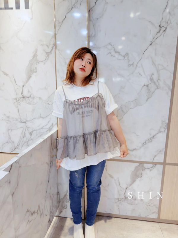 韓式小姊姊透紗外罩背心(灰/粉紫/白) 