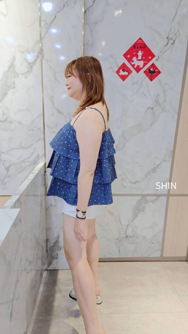 夏天美一波滿版小花牛仔背心(深/淺) 