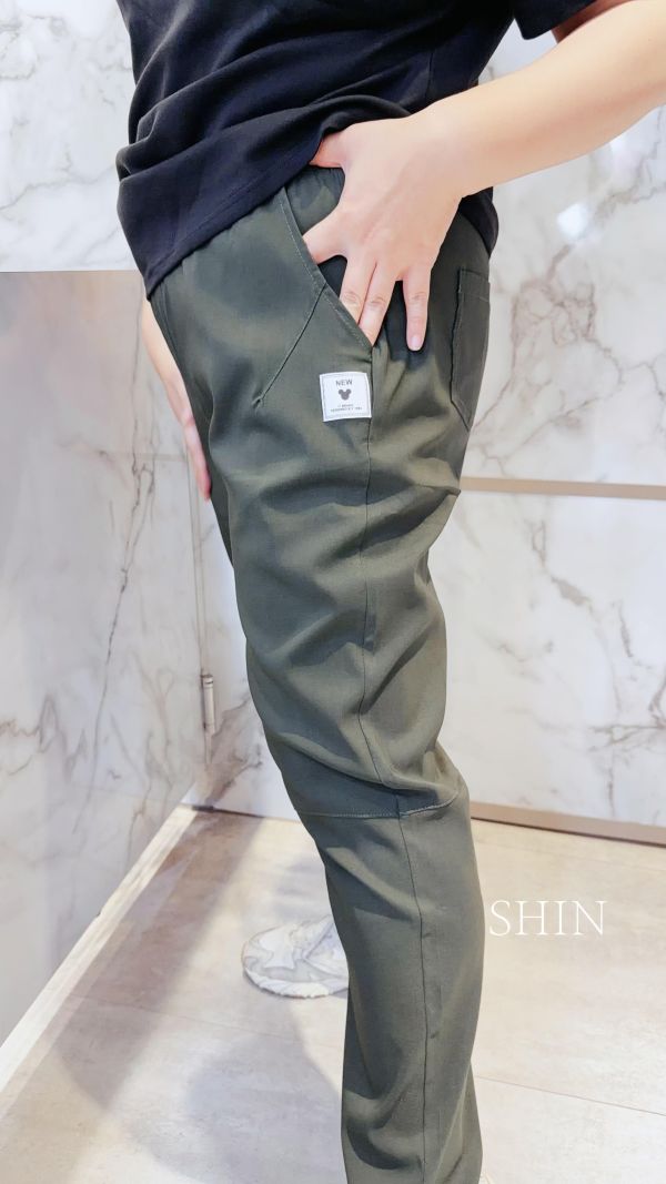 涼感工作褲3.0米頭口袋設計(黑/軍綠) 