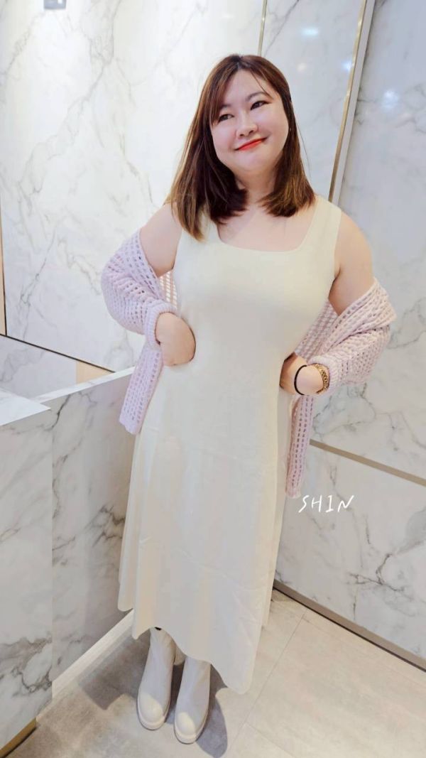 雙面穿軟軟背心裙(黑/杏) 