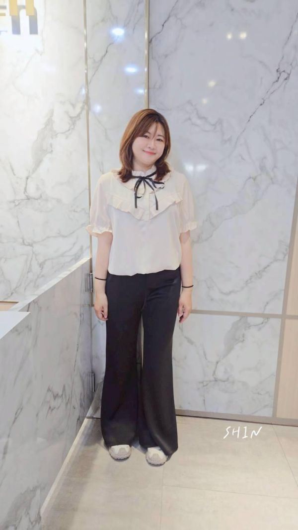 滑面喇叭綁帶長褲(杏/咖/黑) 