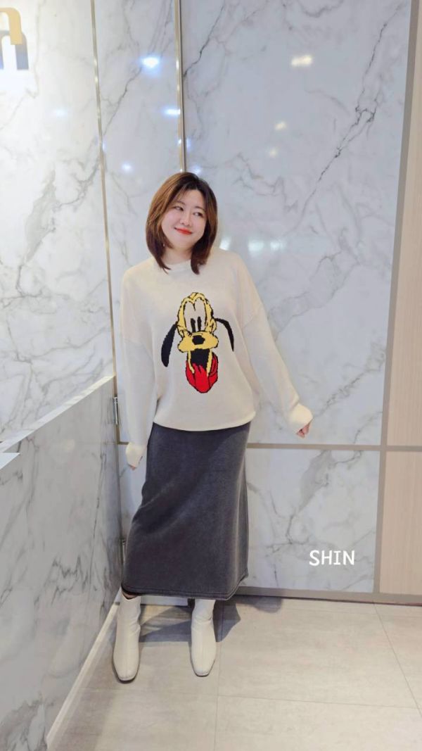 最可愛布魯托針織上衣(藍/杏/灰/粉) 