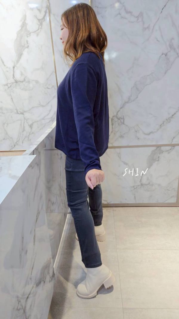 針織排扣上衣外套(黑/白/藍) 