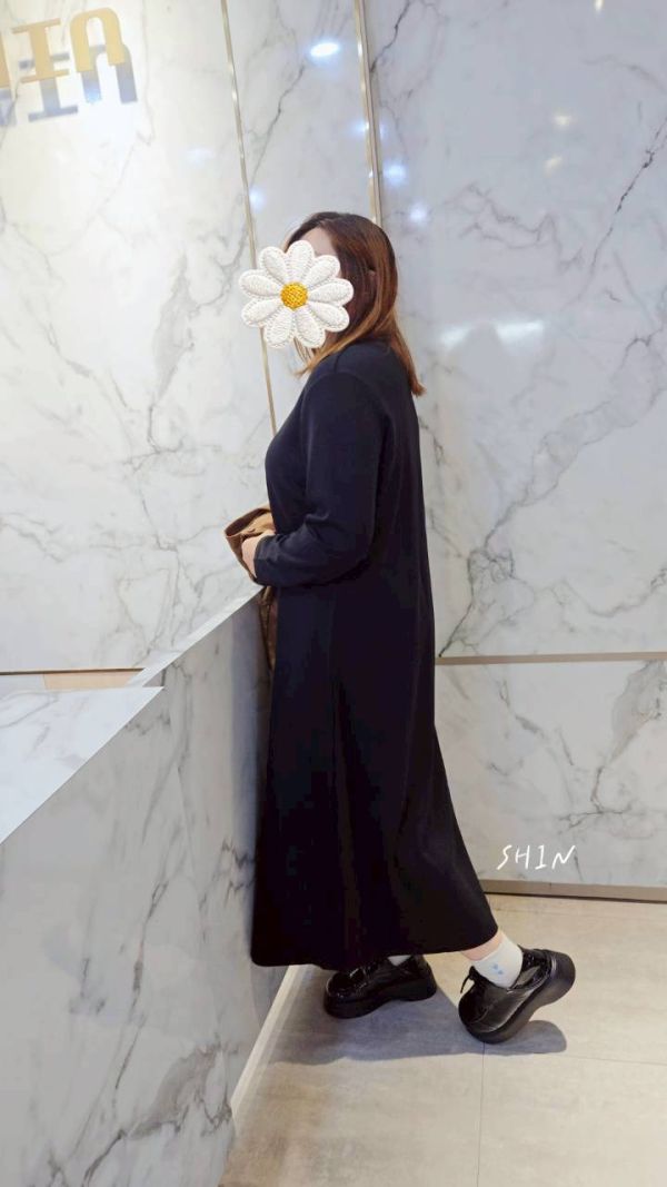 麂皮背心搭長版兩件洋 