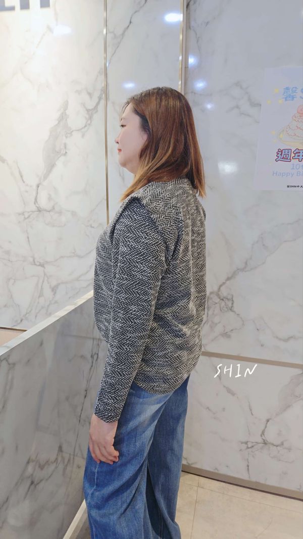 香香丁珠氣質上衣(白/黑) 