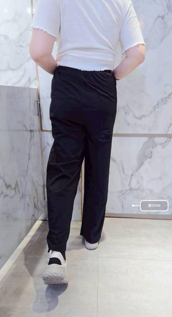 夏天會很愛的寬管涼感褲(黑/墨灰) 