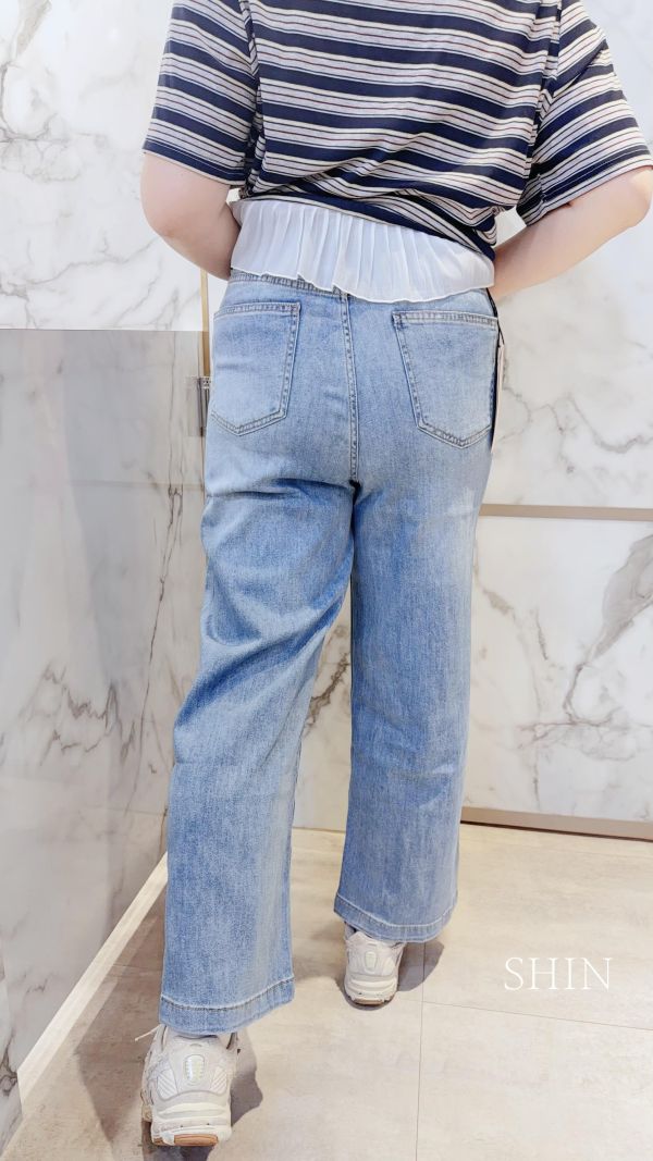 有皮帶有絲巾有氣質的九分奶奶褲(深/淺) 