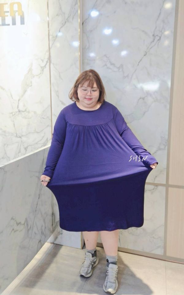 長袖莫代爾睡衣(黑/藍) 