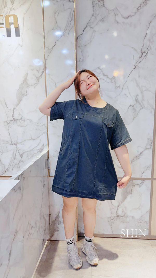 高級復古牛仔長版上衣 