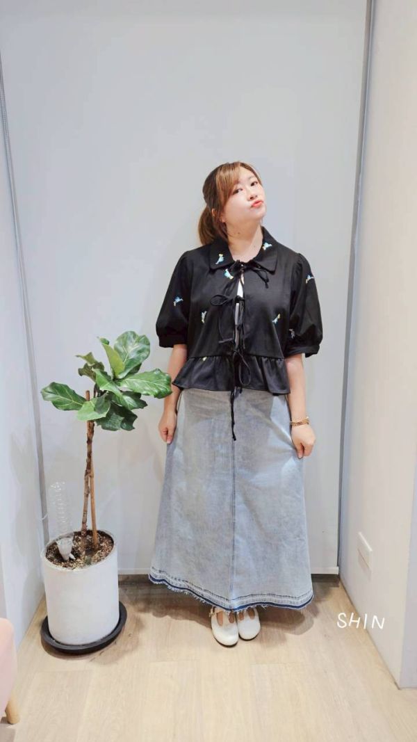 芭蕾女孩可愛圖綁帶外套 