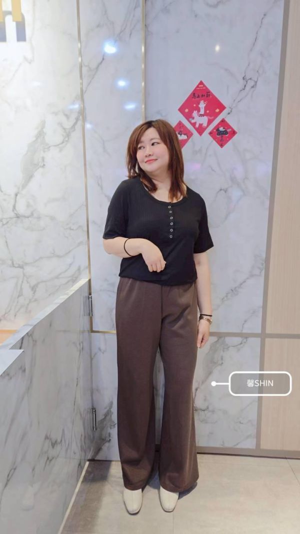 涼感棉排釦上衣(白/粉/黑) 