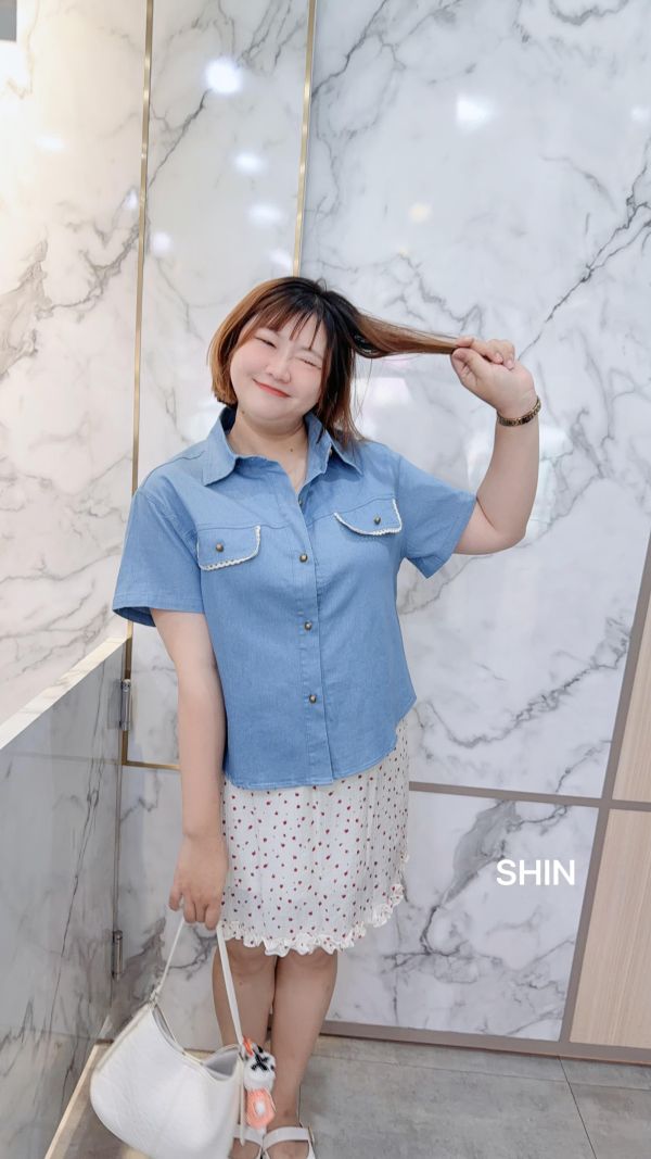 銅扣牛仔短外套(淺/深) 