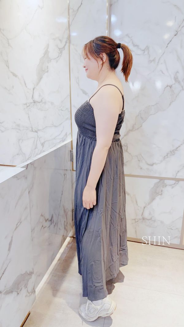 水水平口雪紡連身洋裝(卡其/深灰/酒紅/黑) 