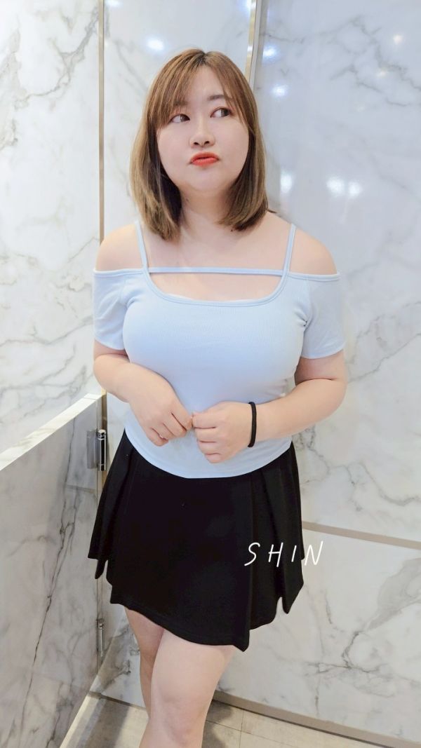素色挖胸挖肩bra T(深灰/水藍/白) 