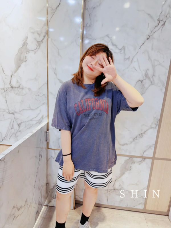 加州水洗T(白/灰綠/深藍/粉紫) 