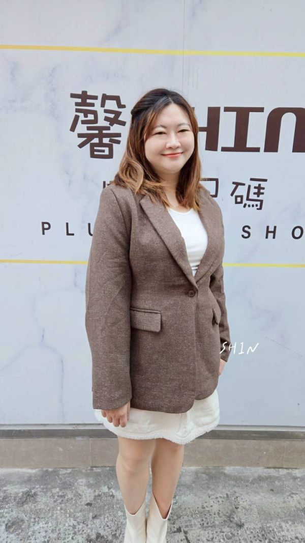 銀線繫帶設計西裝外套(咖/灰) 