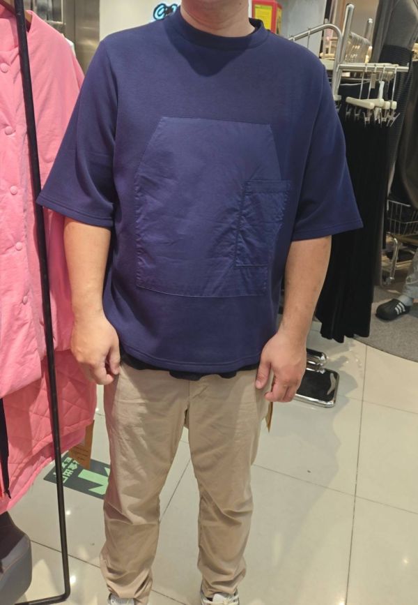 專櫃款半袖前大口袋T(酒紅/深灰/深藍/咖) 