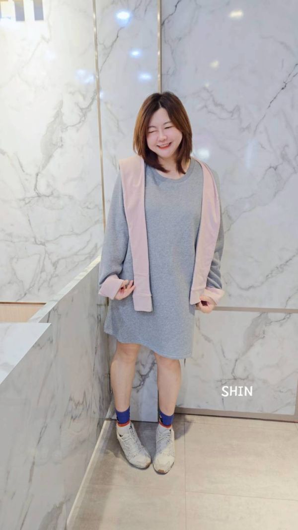 超挺布粉色帽短洋(灰/深藍) 