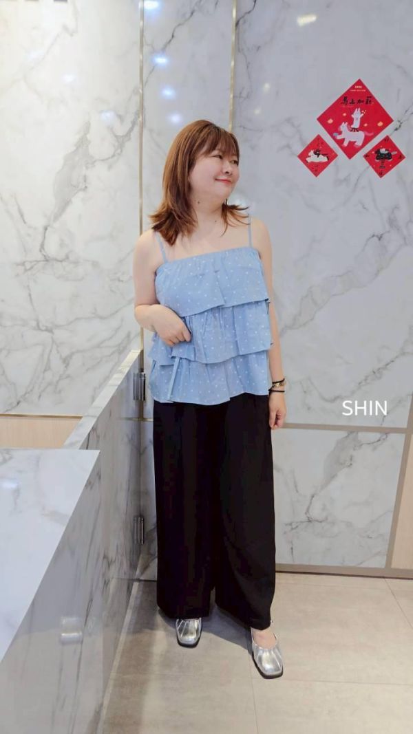 夏天美一波滿版小花牛仔背心(深/淺) 